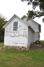 The one-room Wheelan School building on County Road 9.